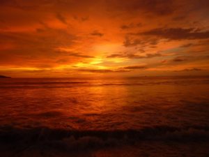 Rich golden sunset